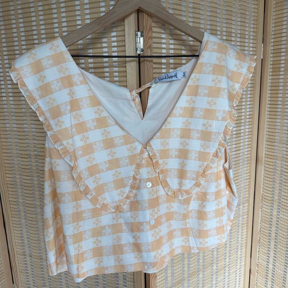 Rachel Antonoff Checkered crop top